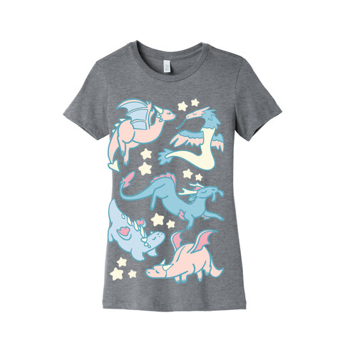 Dreamy Dragon Pattern Womens T-Shirt