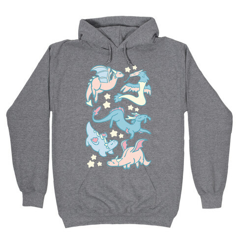 Dreamy Dragon Pattern Hooded Sweatshirt