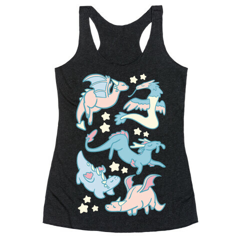 Dreamy Dragon Pattern Racerback Tank Top