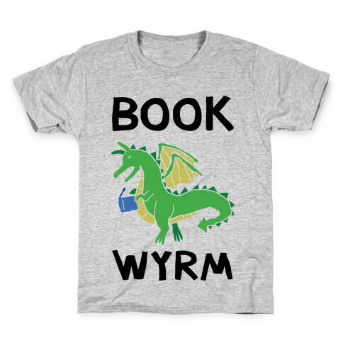 Book Wyrm Dragon Kids T-Shirt