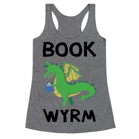 Book Wyrm Dragon Racerback Tank Top