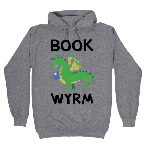 Book Wyrm Dragon Hooded Sweatshirt