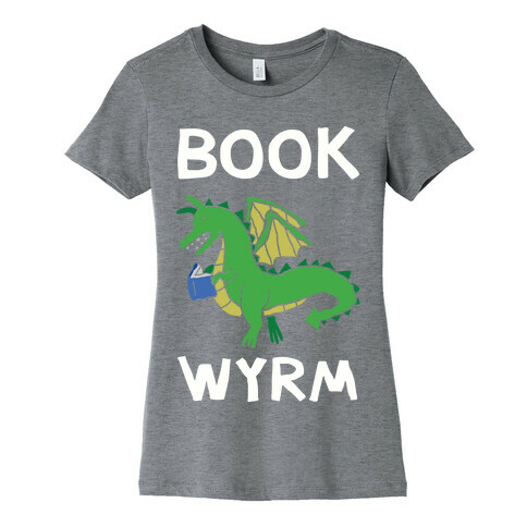 Book Wyrm Dragon Womens T-Shirt