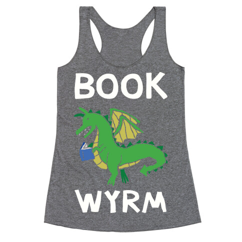 Book Wyrm Dragon Racerback Tank Top