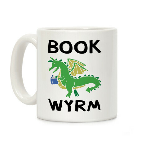 Book Wyrm Dragon Coffee Mug