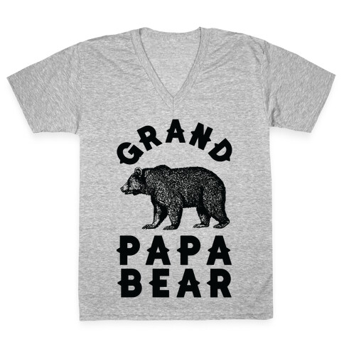 Grandpapa Bear V-Neck Tee Shirt