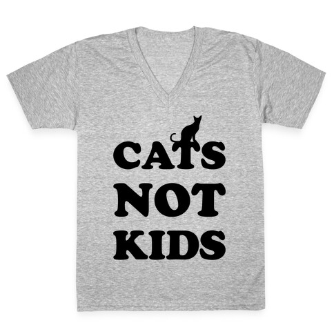 Cats Not Kids V-Neck Tee Shirt