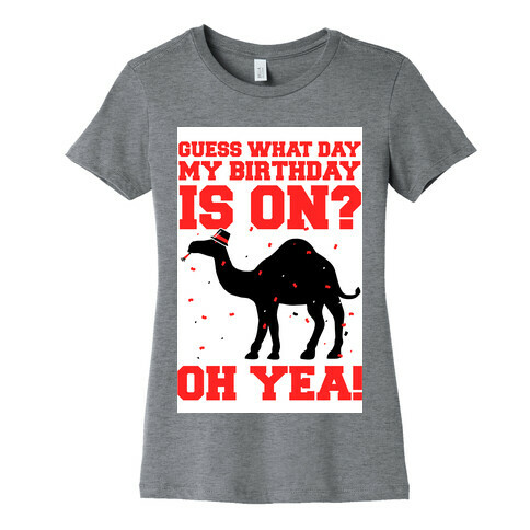 Guess What Day My Birthday is On? Womens T-Shirt