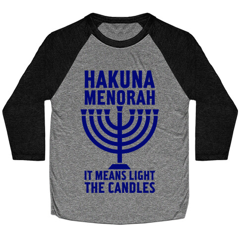 Hakuna Menorah Baseball Tee