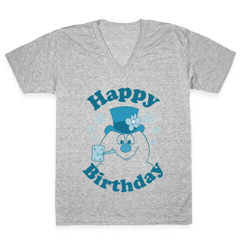 Happy Birthday V-Neck Tee Shirt