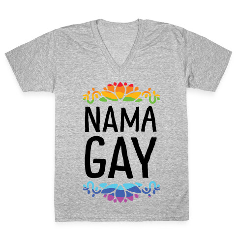 NamaGay Namaste V-Neck Tee Shirt