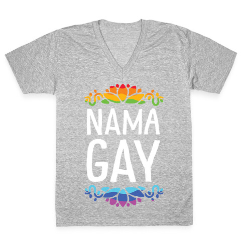 NamaGay Namaste V-Neck Tee Shirt