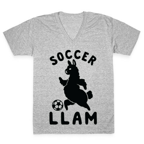Soccer Llam V-Neck Tee Shirt