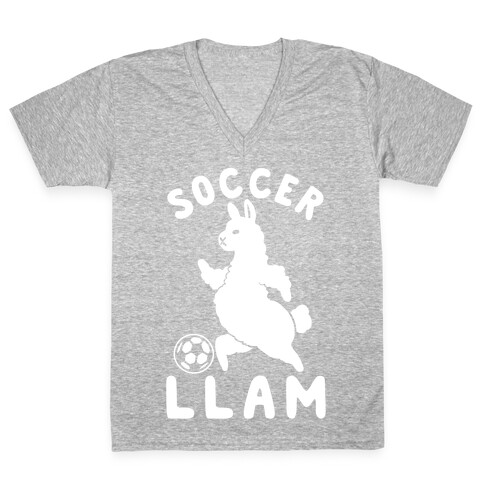 Soccer Llam V-Neck Tee Shirt