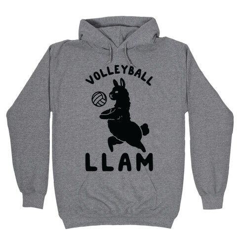 Volleyball Llam Hooded Sweatshirt
