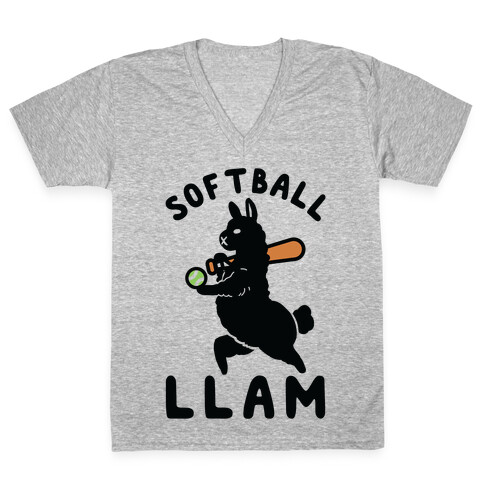 Softball Llam V-Neck Tee Shirt