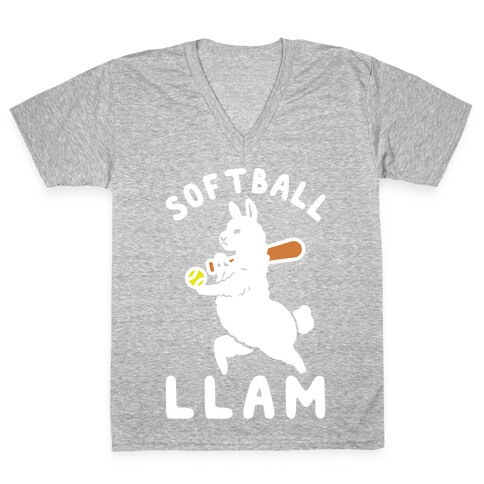 Softball Llam V-Neck Tee Shirt