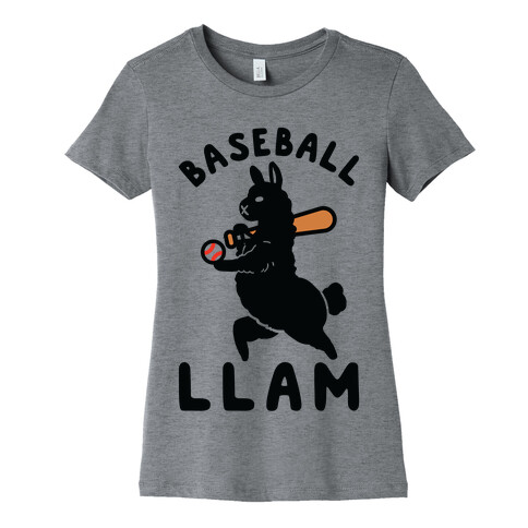 Baseball Llam Womens T-Shirt