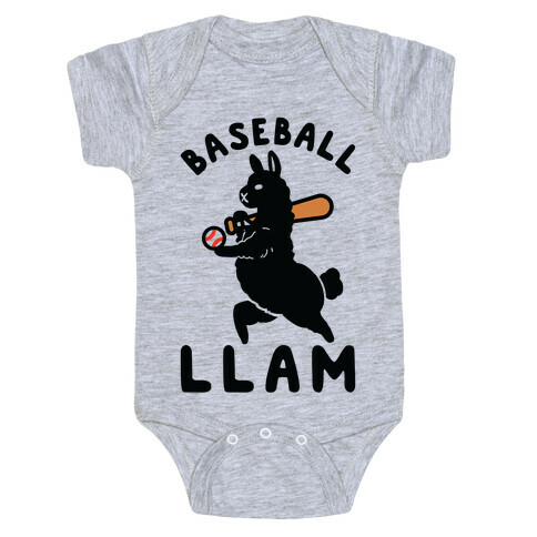 Baseball Llam Baby One-Piece