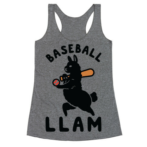 Baseball Llam Racerback Tank Top