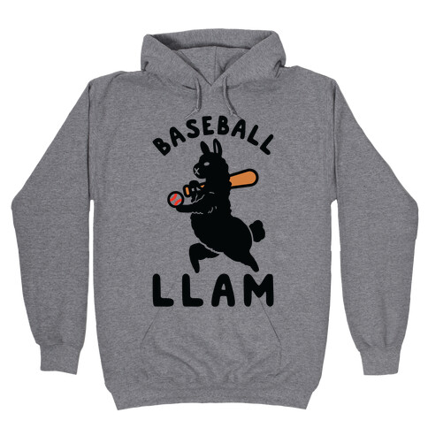 Baseball Llam Hooded Sweatshirt