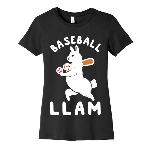 Baseball Llam Womens T-Shirt