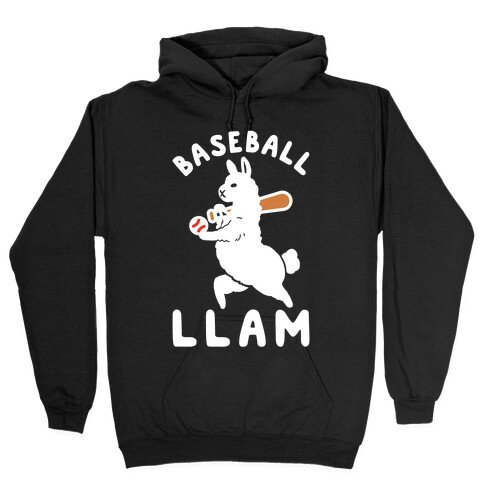 Baseball Llam Hooded Sweatshirt