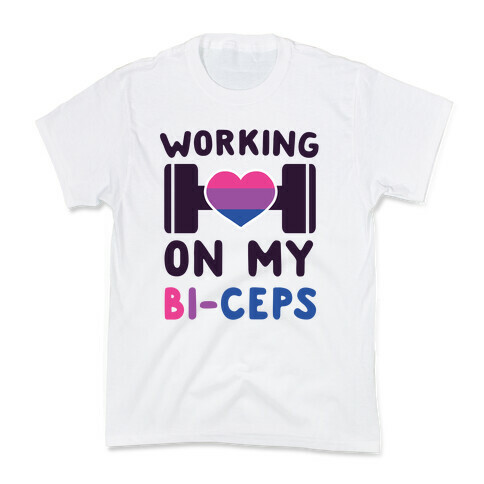 Working On My Bi-ceps Kids T-Shirt