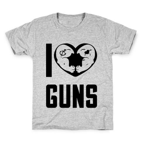 I Heart Guns Kids T-Shirt