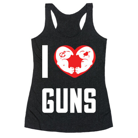 I Heart Guns Racerback Tank Top