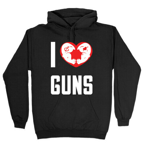 I Heart Guns Hooded Sweatshirt