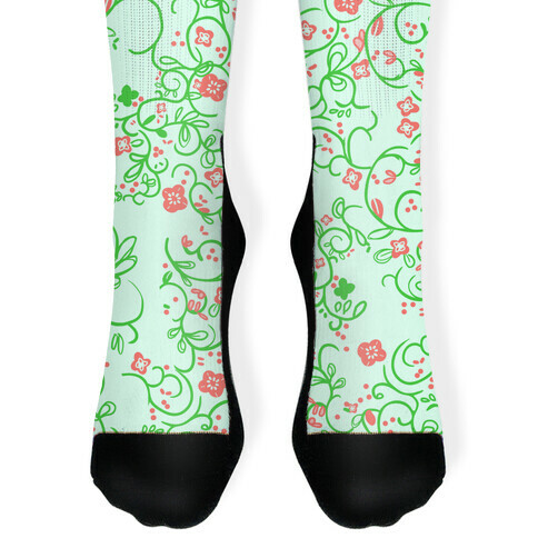 Spring Flora Pattern Sock