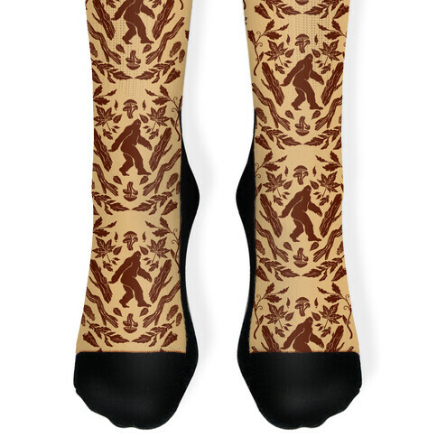 Sasquatch Sighting Pattern Sock