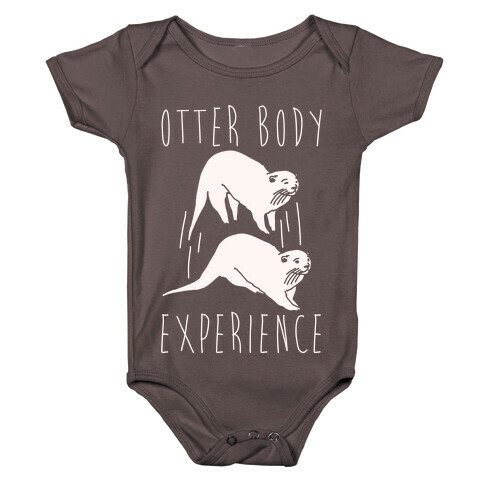 Otter Body Experience White Print Baby One-Piece