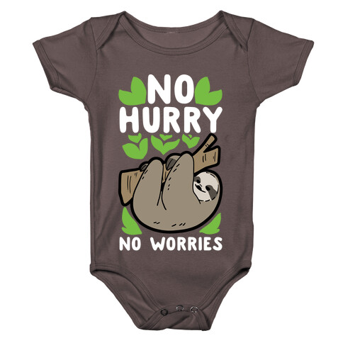No Hurry, No Worries - Sloth Baby One-Piece