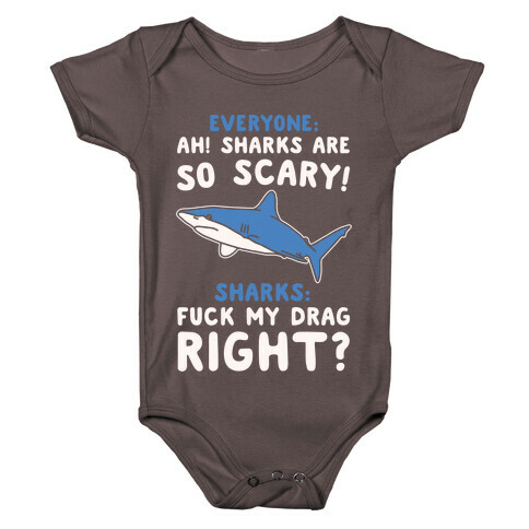 F*** My Drag Shark Parody White Print Baby One-Piece