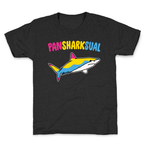 Pansharksual Pansexual Shark Parody White Print Kids T-Shirt