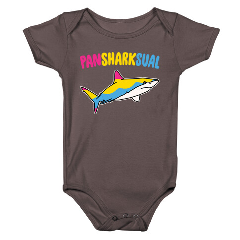 Pansharksual Pansexual Shark Parody White Print Baby One-Piece