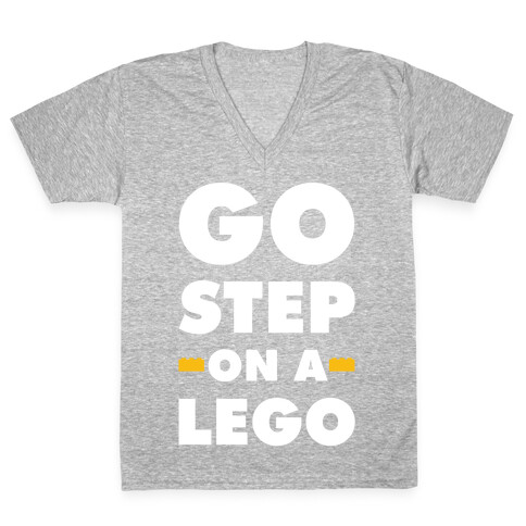 Go Step On A Lego V-Neck Tee Shirt