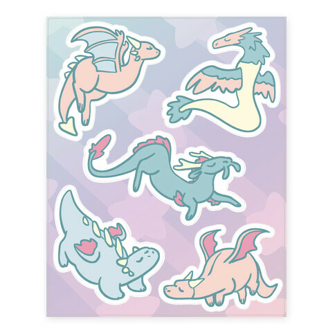 Dreamy Dragons Stickers and Decal Sheet