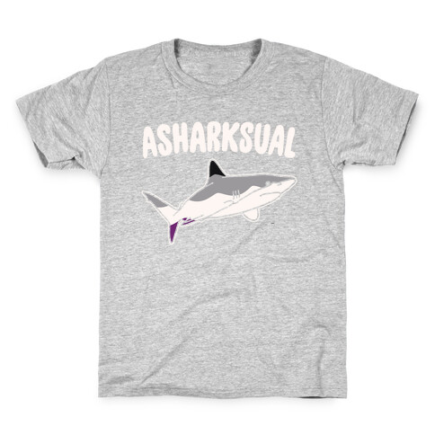 Asharksual White Print Kids T-Shirt