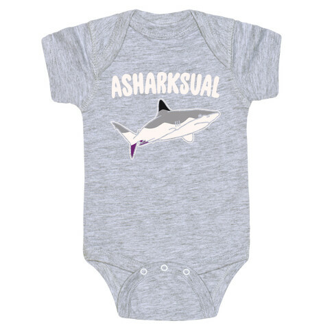 Asharksual White Print Baby One-Piece