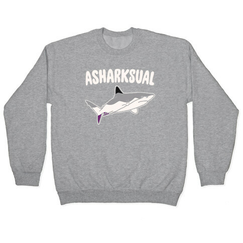 Asharksual White Print Pullover