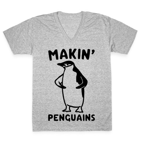 Making Penguians Parody V-Neck Tee Shirt