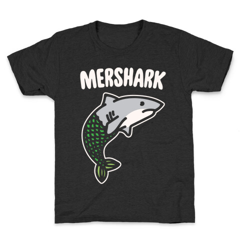 Mershark Parody White Print Kids T-Shirt