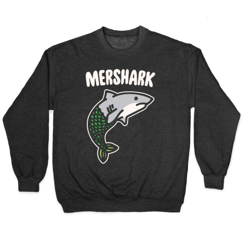 Mershark Parody White Print Pullover