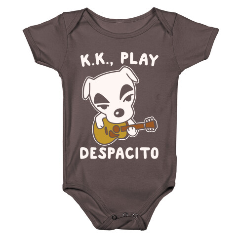 K.K. Play Despacito Parody White Print Baby One-Piece