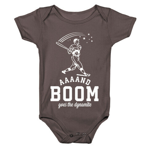 And Boom Goes the Dynamite Baseball Baby One-Piece