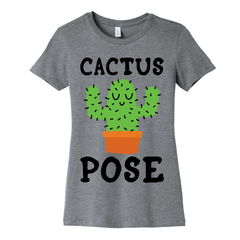 Cactus Pose Yoga Womens T-Shirt