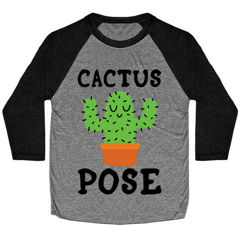 Cactus Pose Yoga Baseball Tee